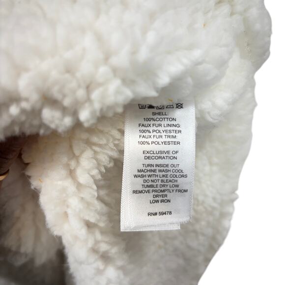 Catherine Malandrino Mini Baby Vest 3-6M Corduroy Faux Fur Hood Bear Ears Floral - Picture 6 of 7